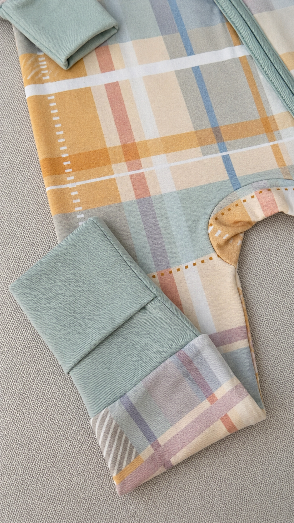 Pastel Plaid Baby Romper