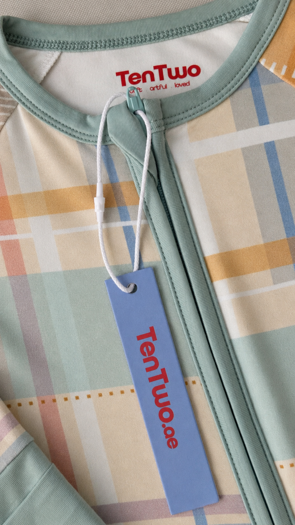 Pastel Plaid Baby Romper