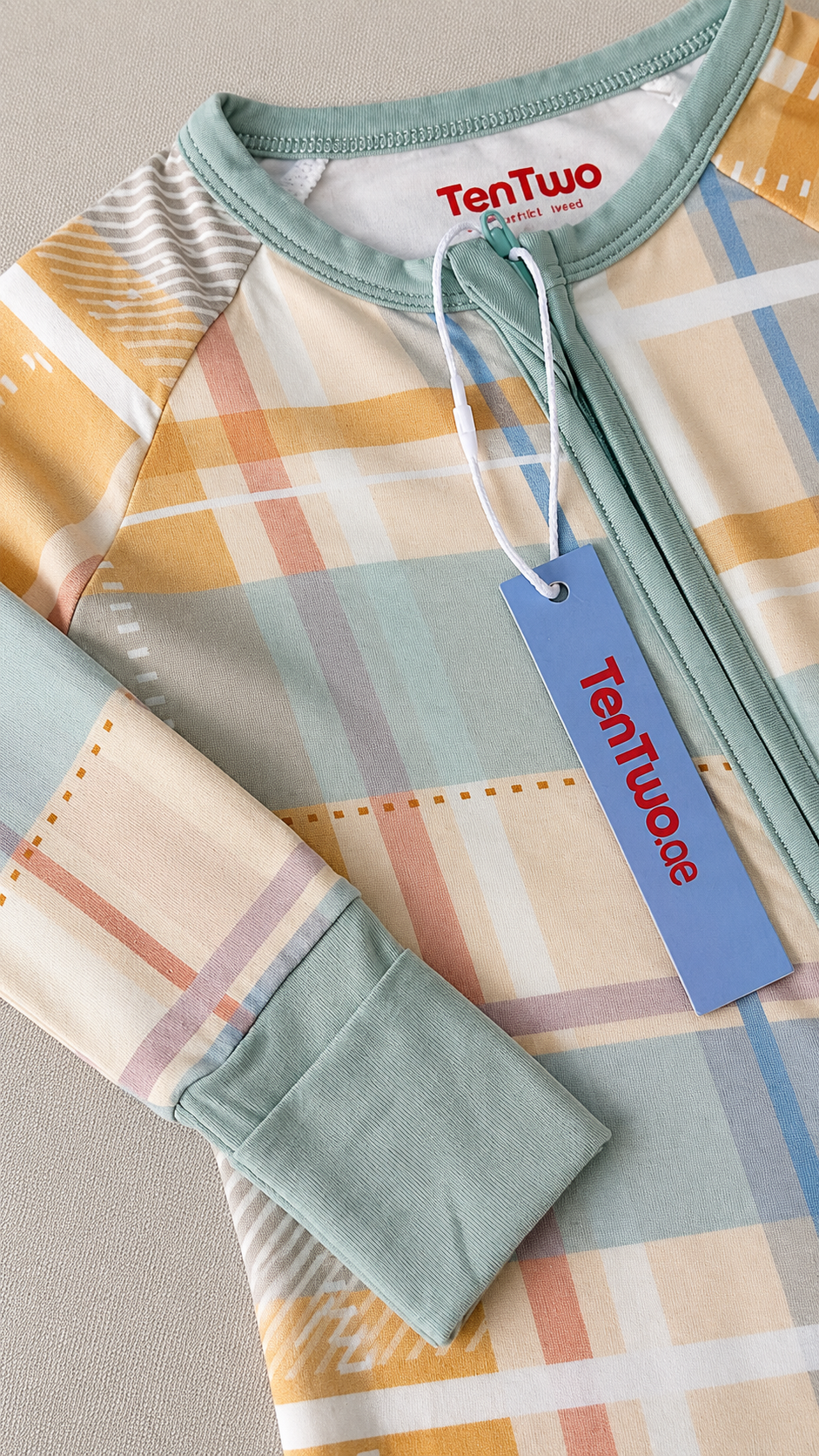 Pastel Plaid Baby Romper